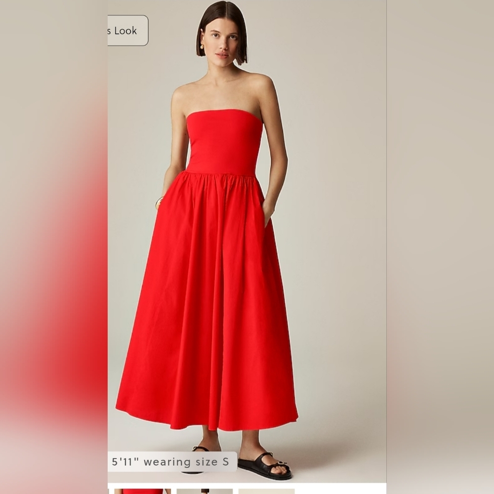 J. Crew Strapless mixy dress